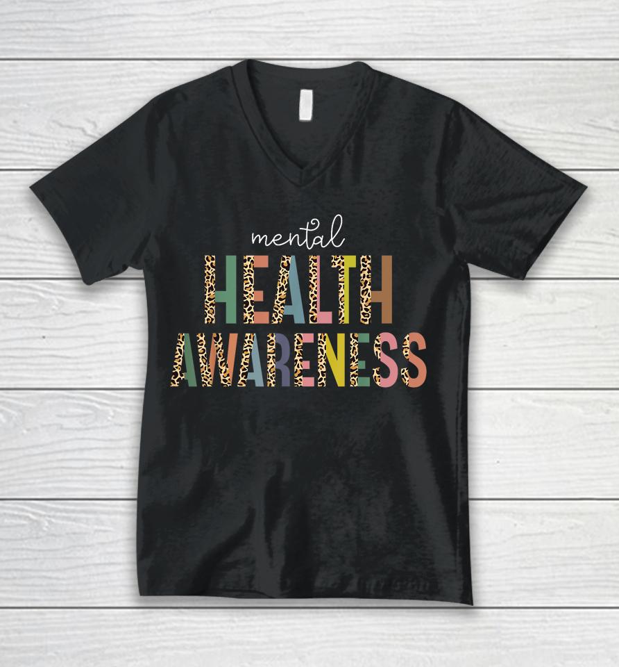 Mental Health Matters Mental Health Awareness Month Unisex V-Neck T-Shirt
