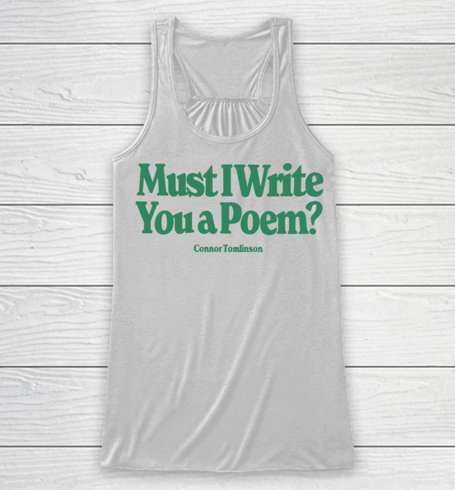 Merchlabs Must I Write You A Poem Racerback Tank