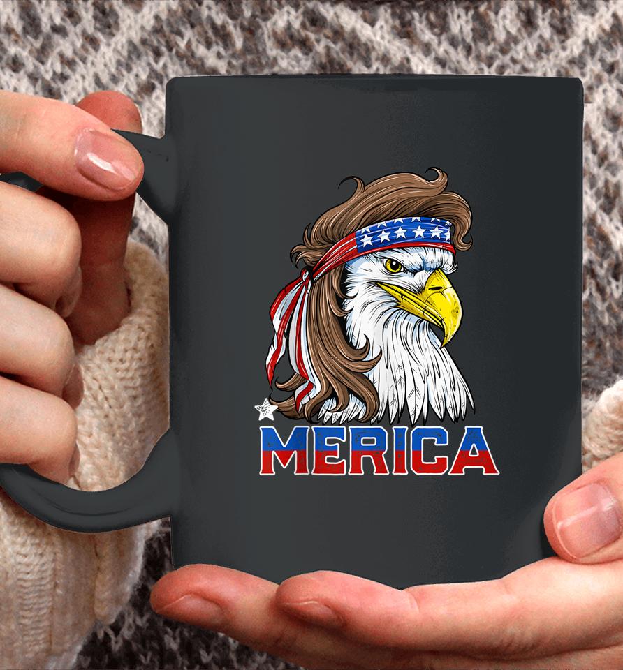 Merica Eagle Mullet 4Th Of July American Flag Usa Coffee Mug
