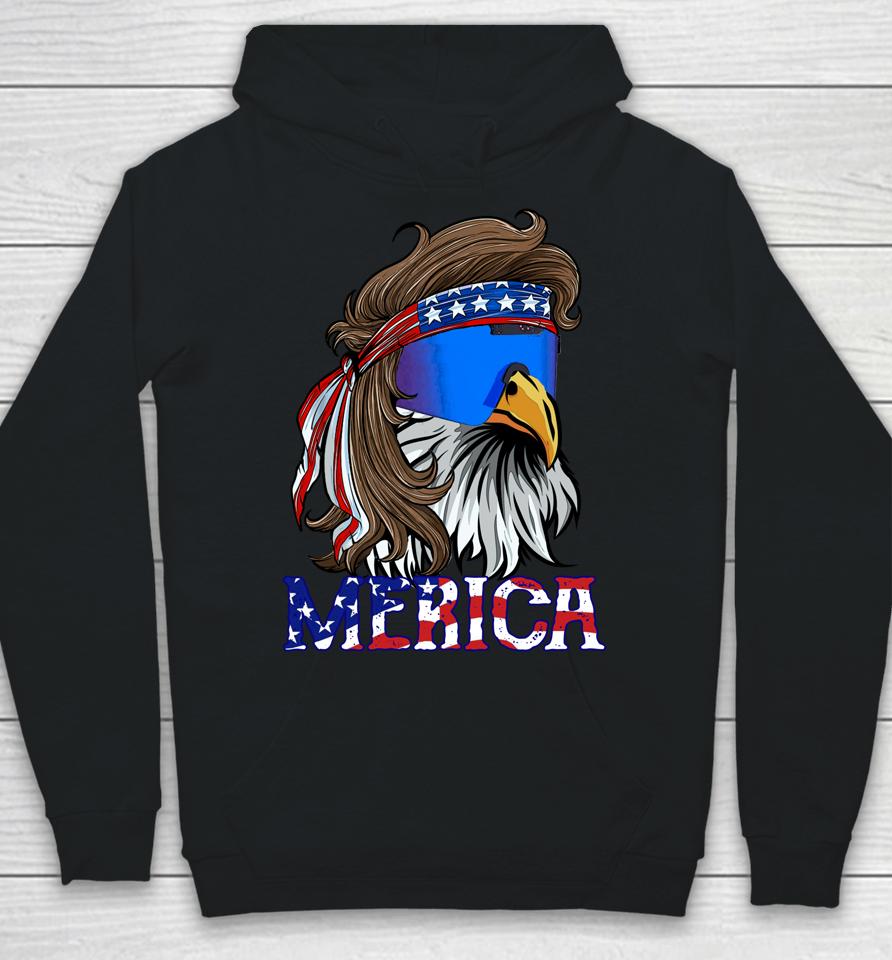Merica Eagle Mullet American Flag Usa Men 4Th Of July Hoodie