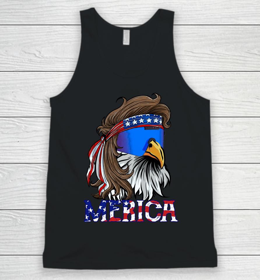 Merica Eagle Mullet American Flag Usa Men 4Th Of July Unisex Tank Top