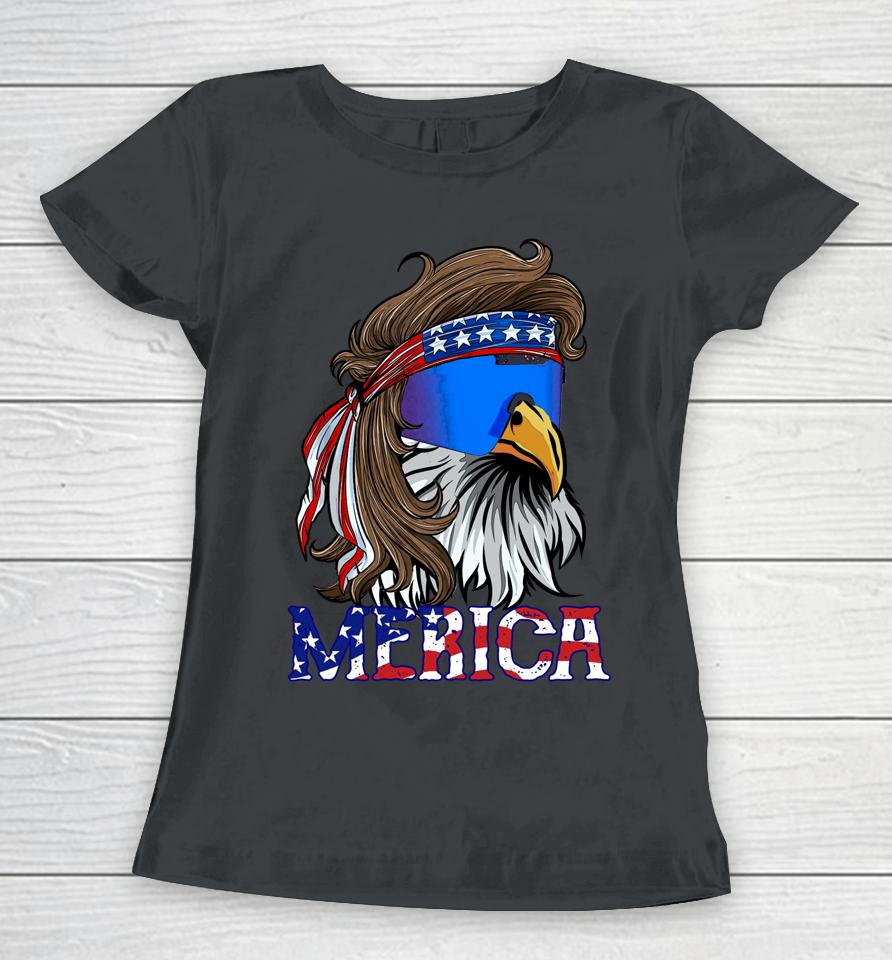 Merica Eagle Mullet American Flag Usa Men 4Th Of July Women T-Shirt