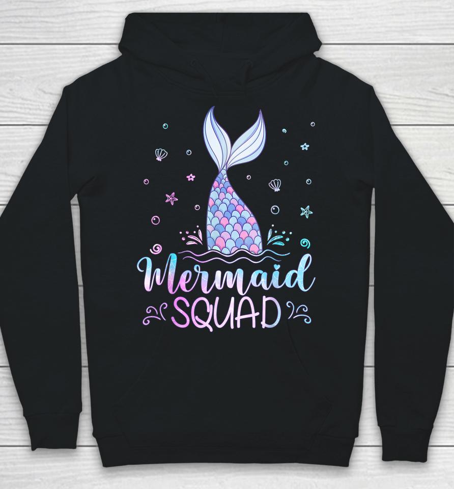 Mermaid Birthday Squad Party Girls Women Mermaid Hoodie