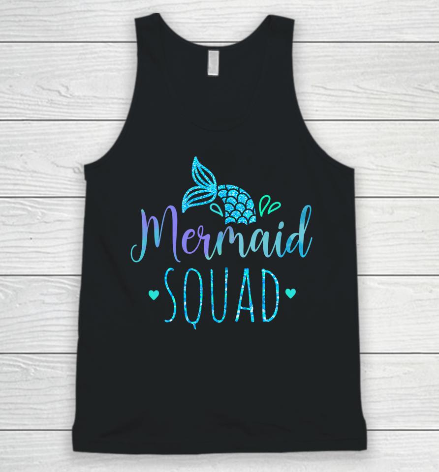 Mermaid Squad Family Matching Birthday Party Girls Kids Unisex Tank Top