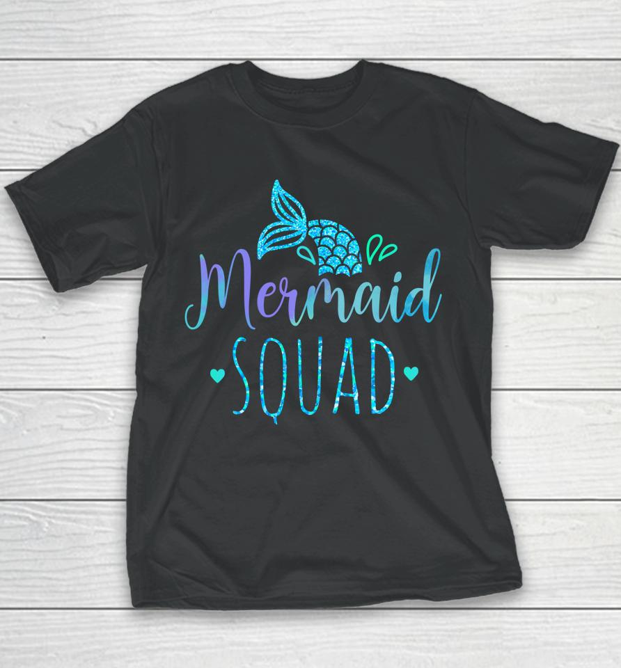 Mermaid Squad Family Matching Birthday Party Girls Kids Youth T-Shirt
