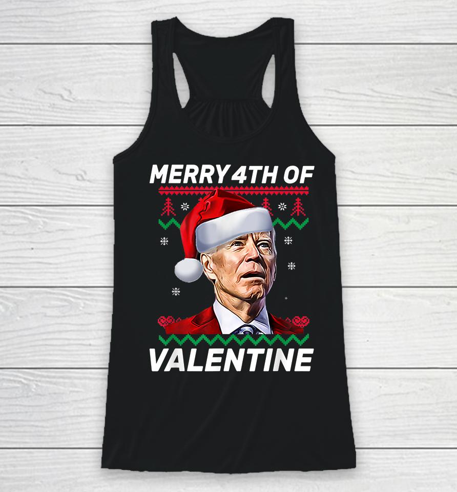 Merry 4Th Of Valentine Funny Joe Biden Valentine's Day Racerback Tank