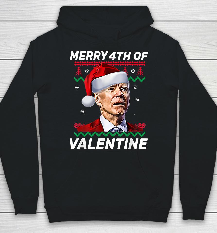 Merry 4Th Of Valentine Funny Joe Biden Valentine's Day Hoodie