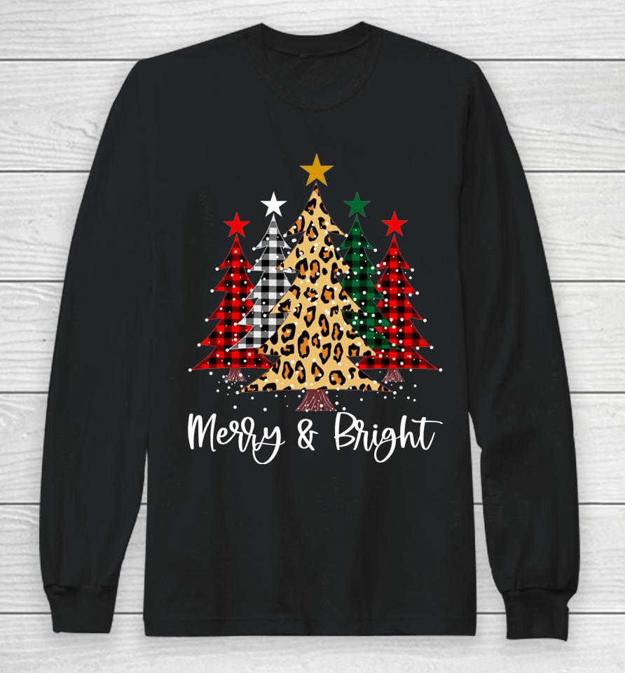 Merry And Bright Christmas Family Pajamas Matching Long Sleeve T-Shirt