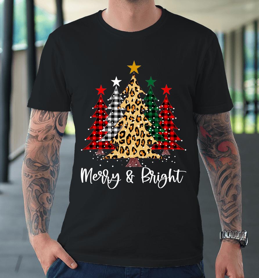 Merry And Bright Christmas Family Pajamas Matching Premium T-Shirt