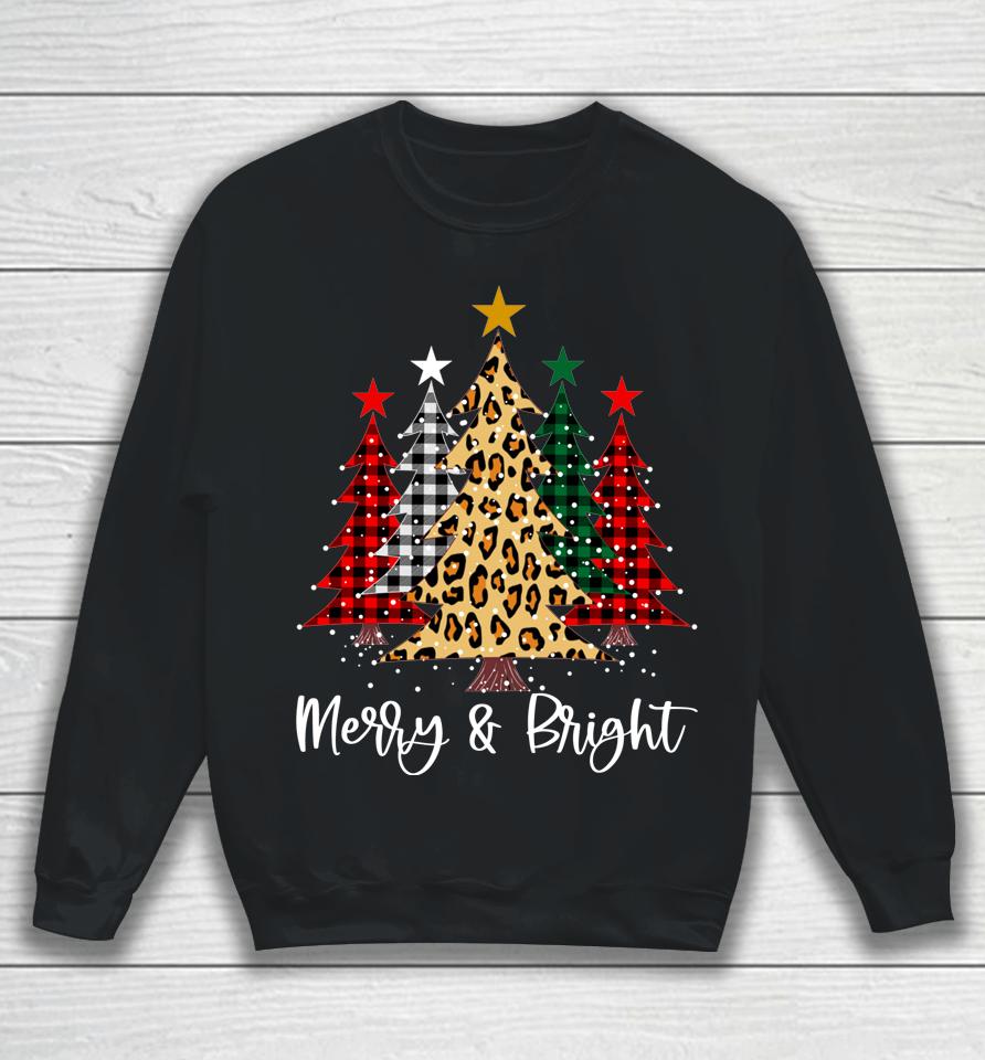 Merry And Bright Christmas Family Pajamas Matching Sweatshirt
