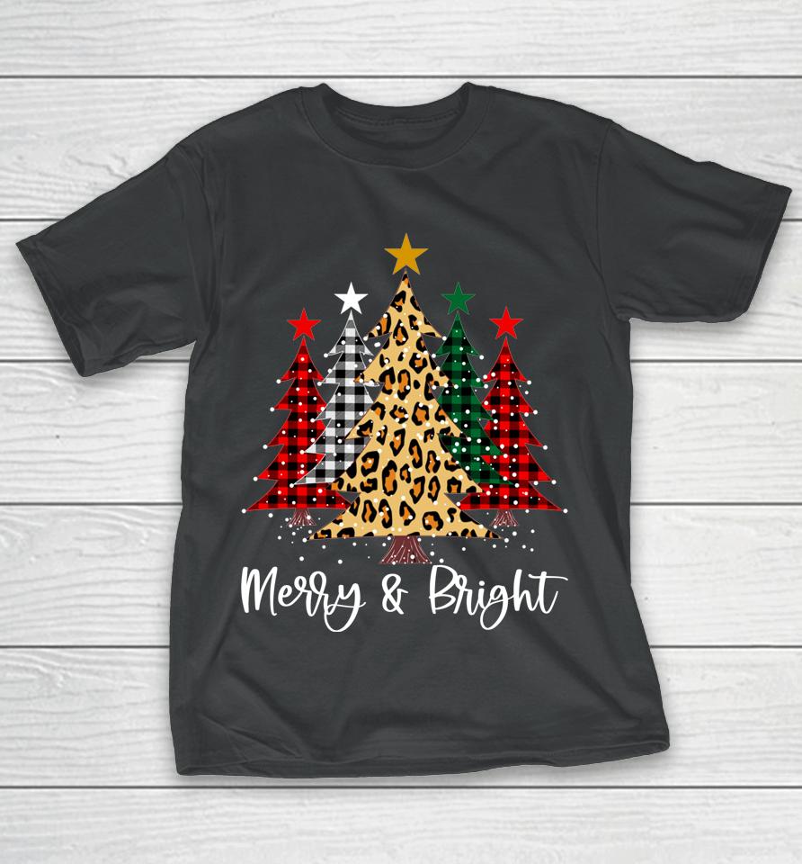 Merry And Bright Christmas Family Pajamas Matching T-Shirt