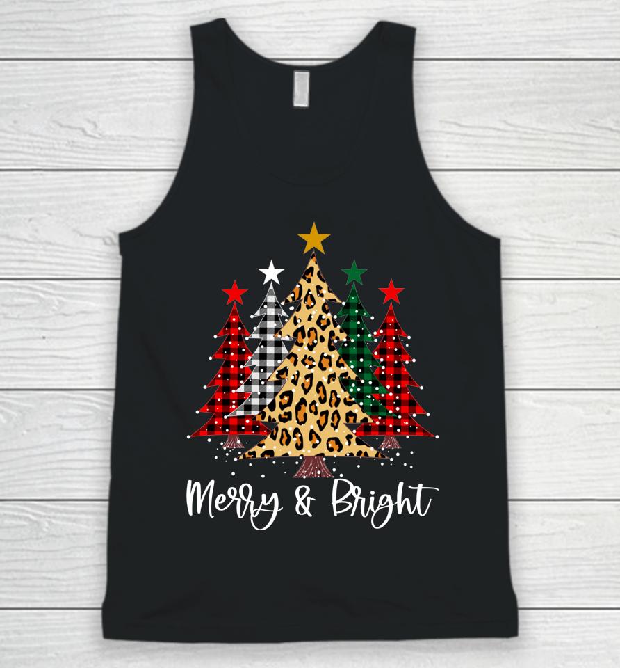 Merry And Bright Christmas Family Pajamas Matching Unisex Tank Top