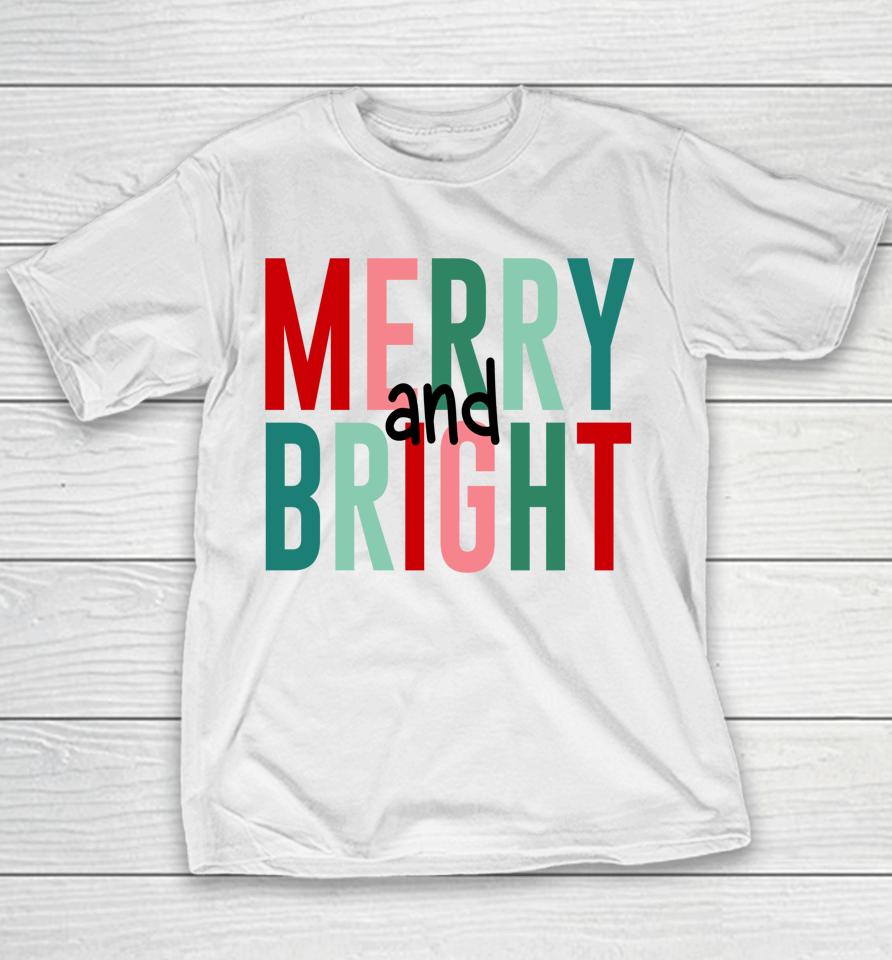 Merry And Bright Christmas Youth T-Shirt