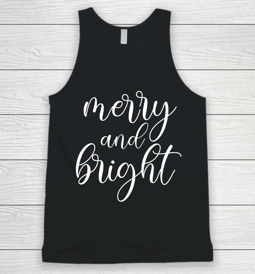 Merry And Bright Christmas Unisex Tank Top
