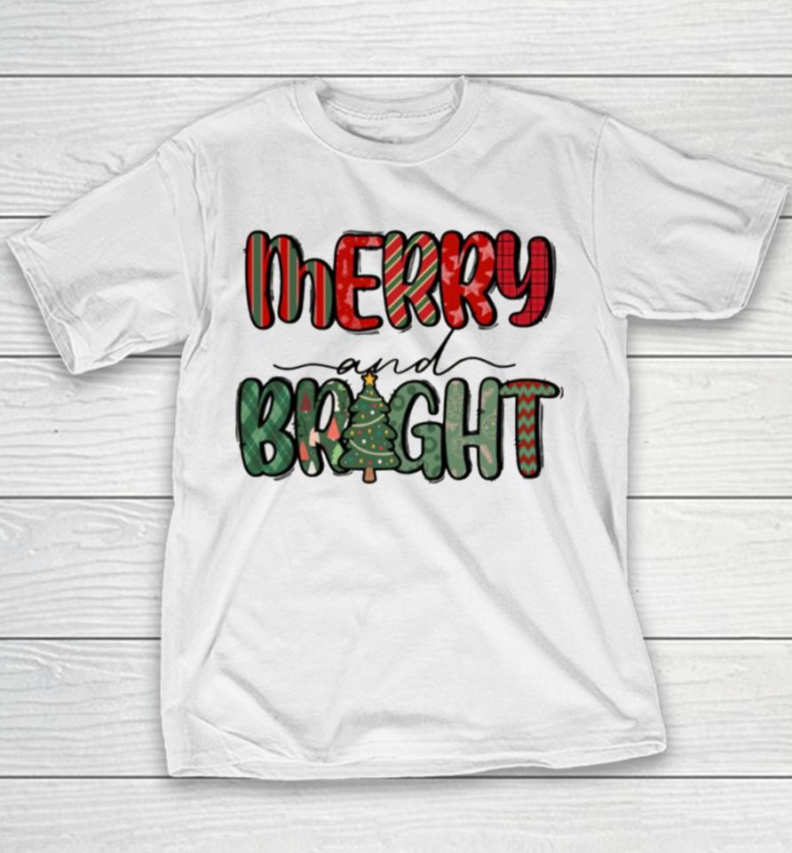 Merry And Bright Christmas Thanksgiving Youth T-Shirt