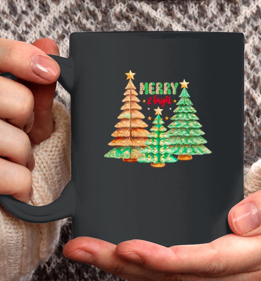 Merry And Bright Christmas Trees Coffee Mug
