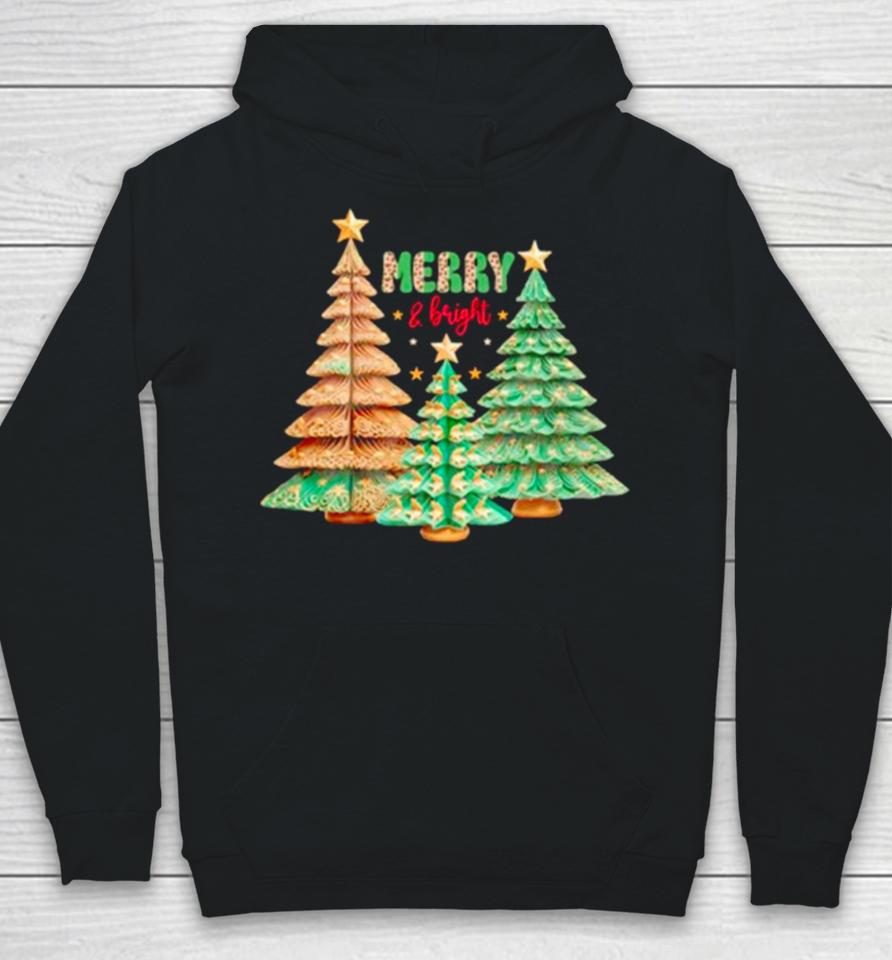 Merry And Bright Christmas Trees Hoodie