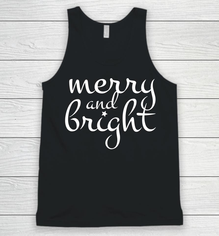 Merry &Amp; Bright Christmas Unisex Tank Top