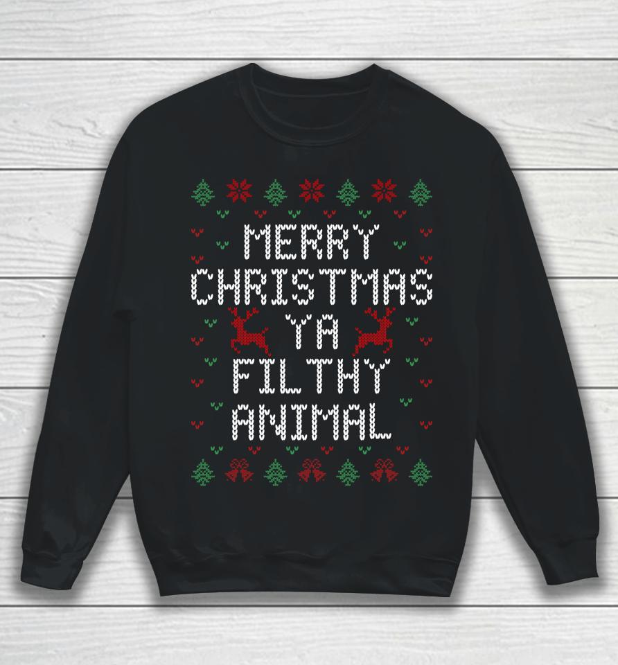 Merry Christmas Animal Filthy Ya Sweatshirt