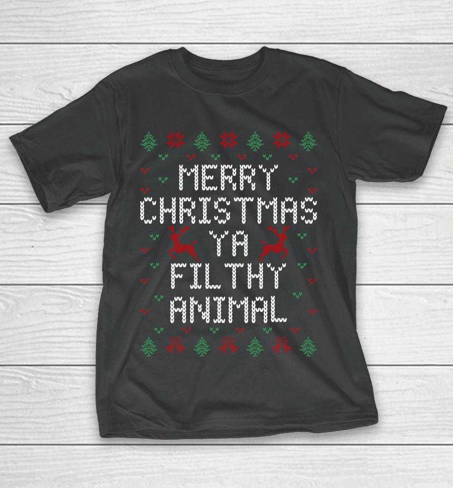 Merry Christmas Animal Filthy Ya T-Shirt
