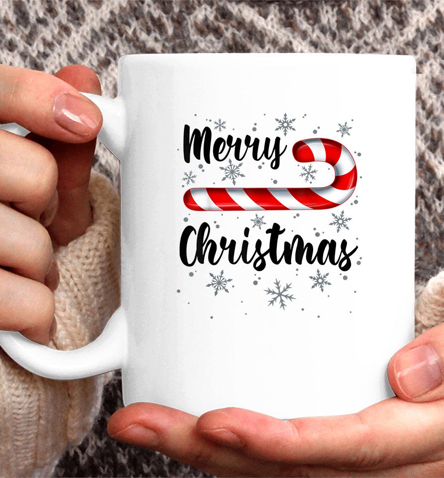 Merry Christmas Candy Cane Coffee Mug
