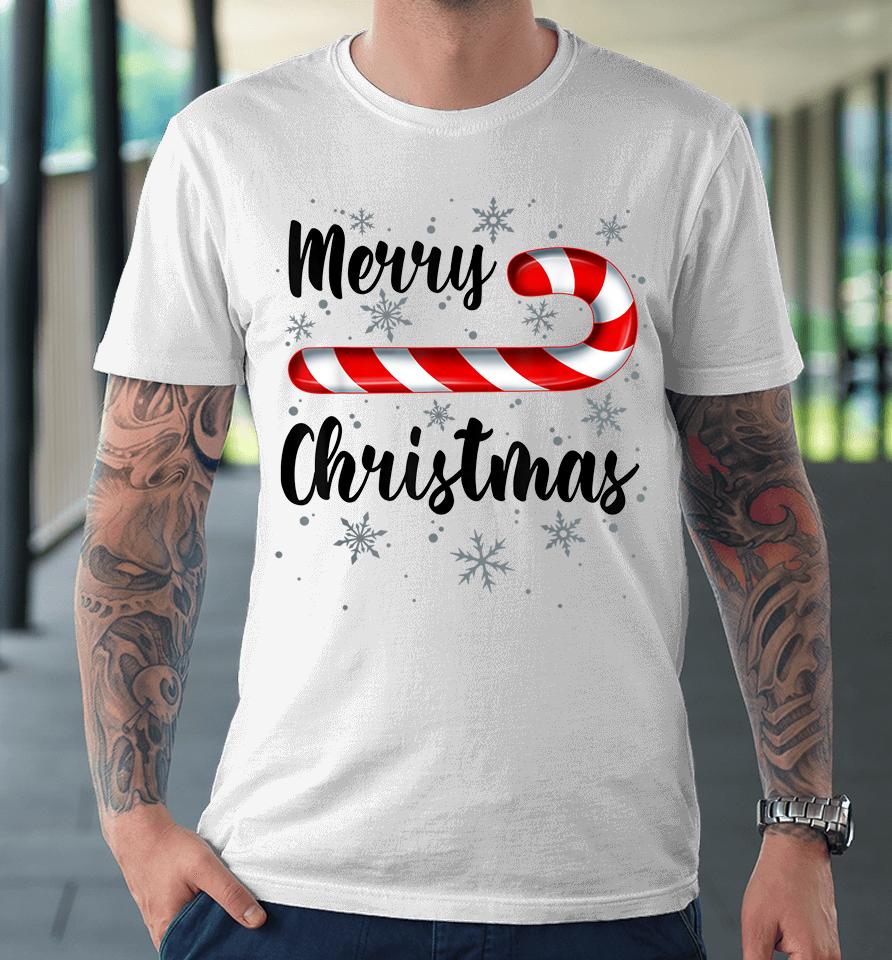 Merry Christmas Candy Cane Premium T-Shirt