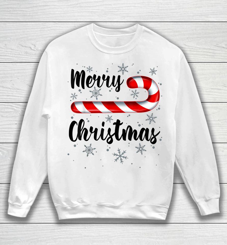 Merry Christmas Candy Cane Sweatshirt
