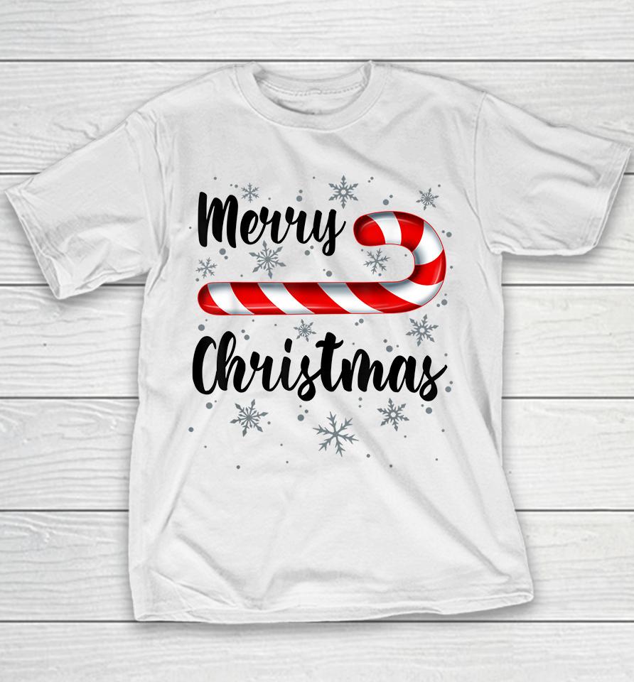 Merry Christmas Candy Cane Youth T-Shirt