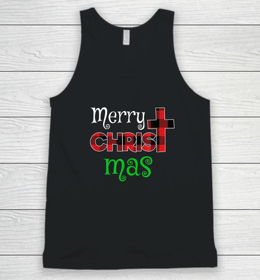 Merry Christmas Christians Unisex Tank Top