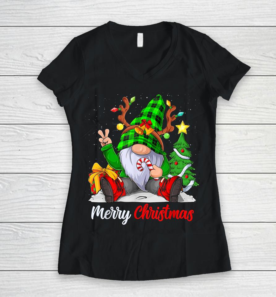 Merry Christmas Gnome Family Christmas Women V-Neck T-Shirt