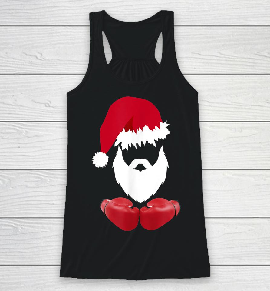 Merry Christmas Santa Claus Boxing Racerback Tank