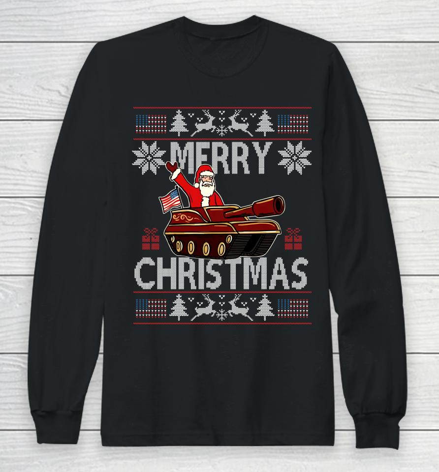 Merry Christmas Santa Claus Tank Ugly Long Sleeve T-Shirt