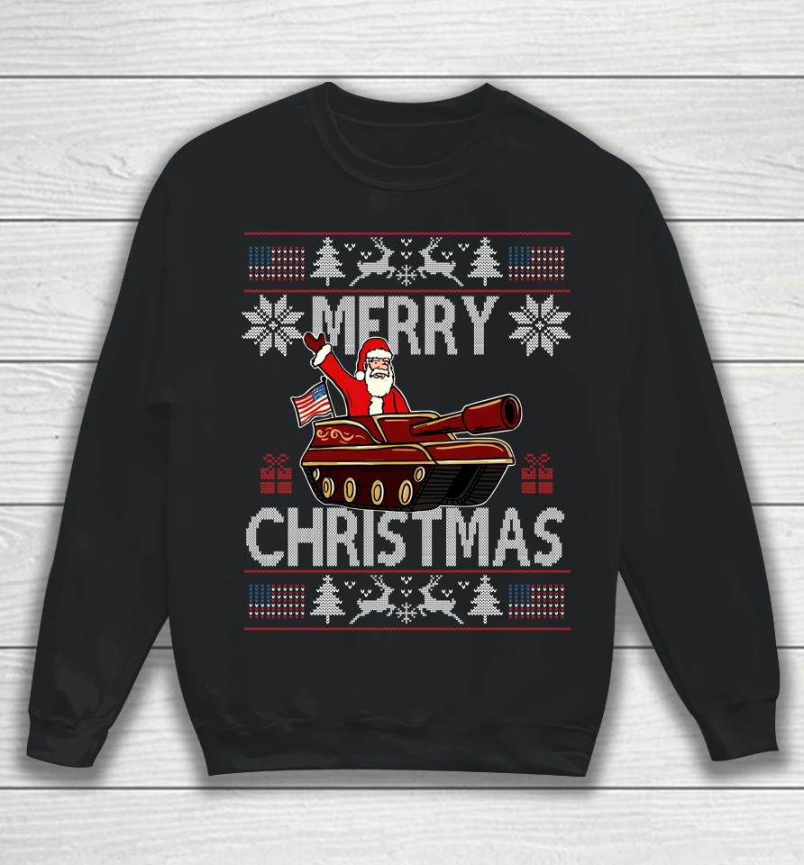 Merry Christmas Santa Claus Tank Ugly Sweatshirt