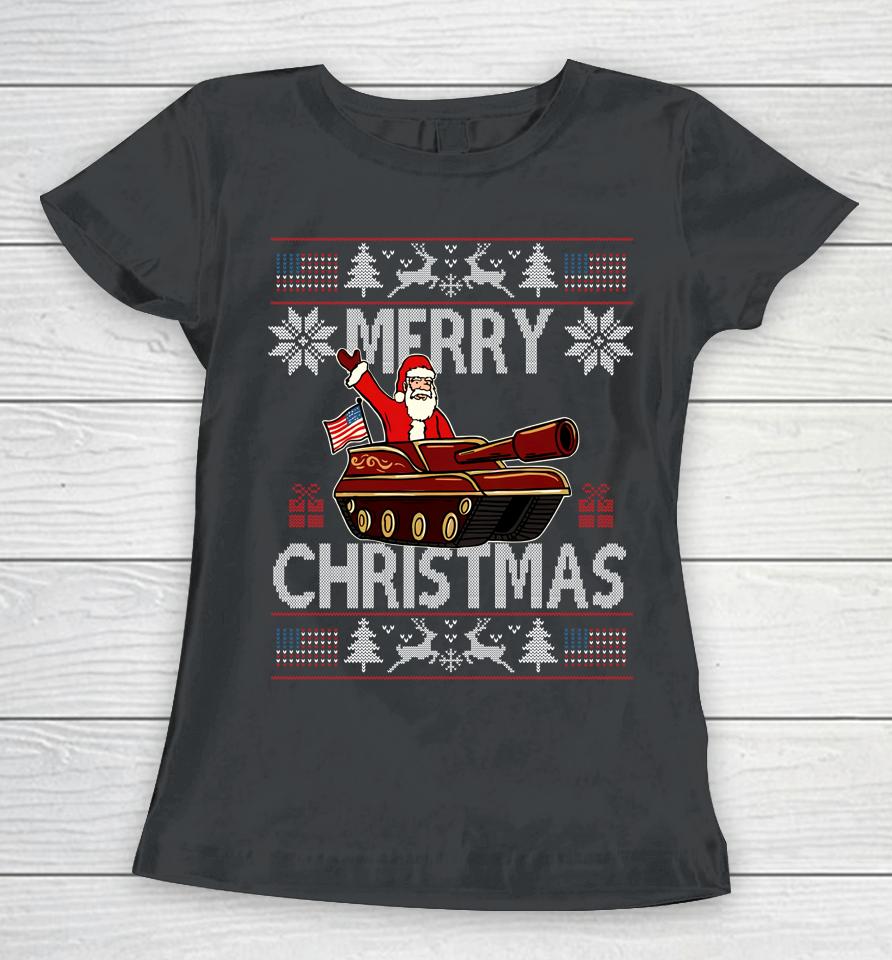 Merry Christmas Santa Claus Tank Ugly Women T-Shirt