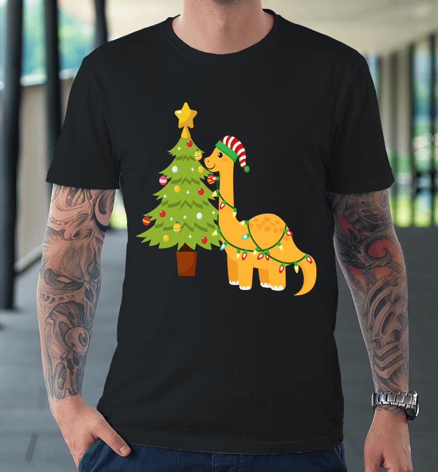 Merry Dino Christmas Premium T-Shirt