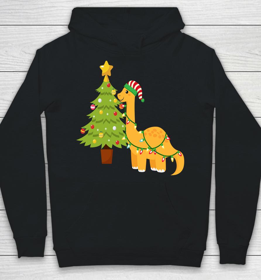 Merry Dino Christmas Hoodie