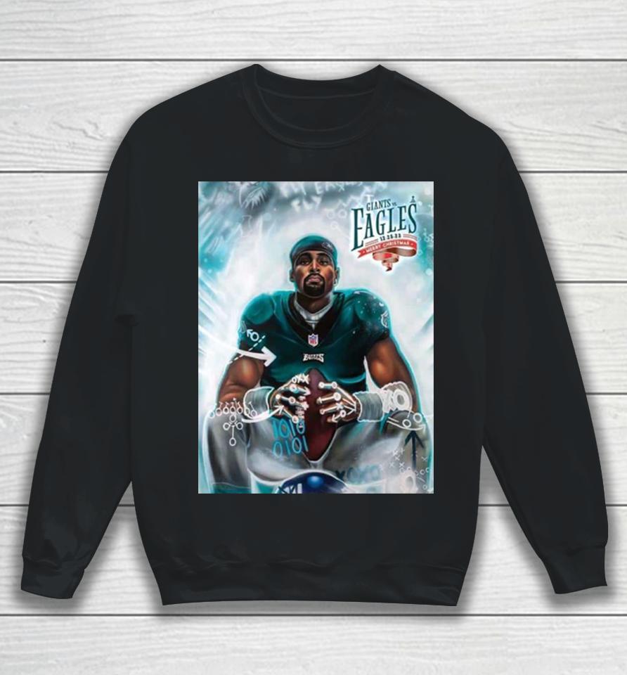 Merry Gameday Philadelphia Eagles Vs New York Giants Nfl Official Poster Sweatshirt