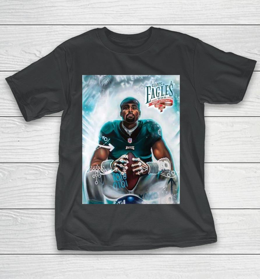 Merry Gameday Philadelphia Eagles Vs New York Giants Nfl Official Poster T-Shirt