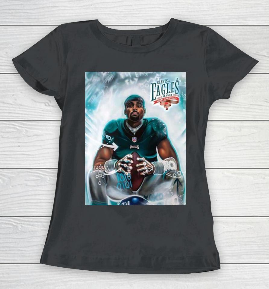 Merry Gameday Philadelphia Eagles Vs New York Giants Nfl Official Poster Women T-Shirt