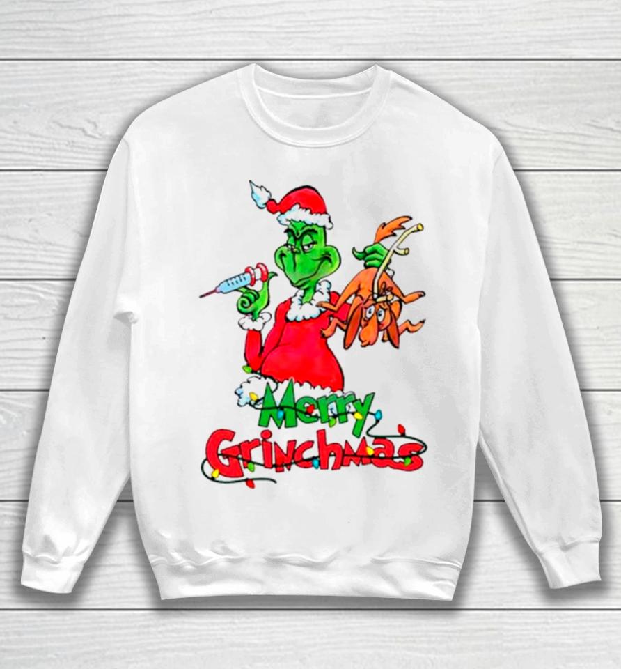Merry Grinchmas Nurse Merry Christmas Sweatshirt