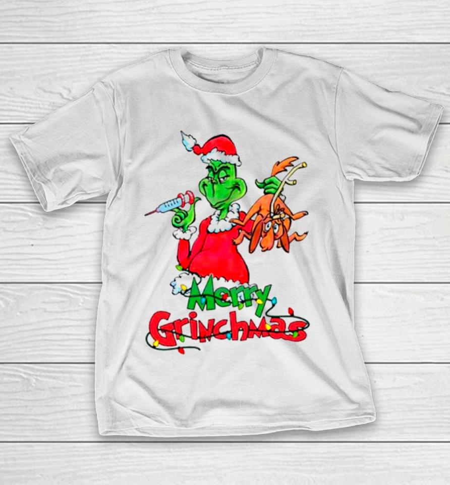 Merry Grinchmas Nurse Merry Christmas T-Shirt