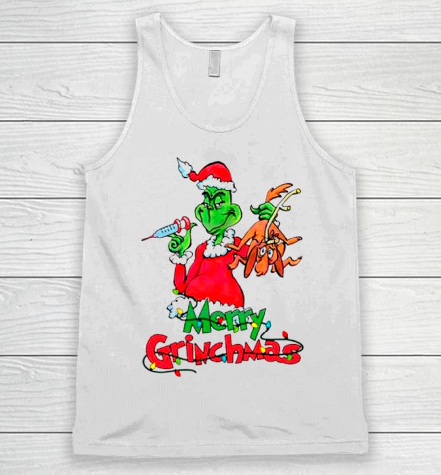 Merry Grinchmas Nurse Merry Christmas Unisex Tank Top