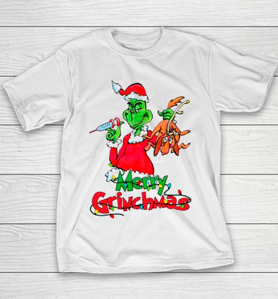 Merry Grinchmas Nurse Merry Christmas Youth T-Shirt