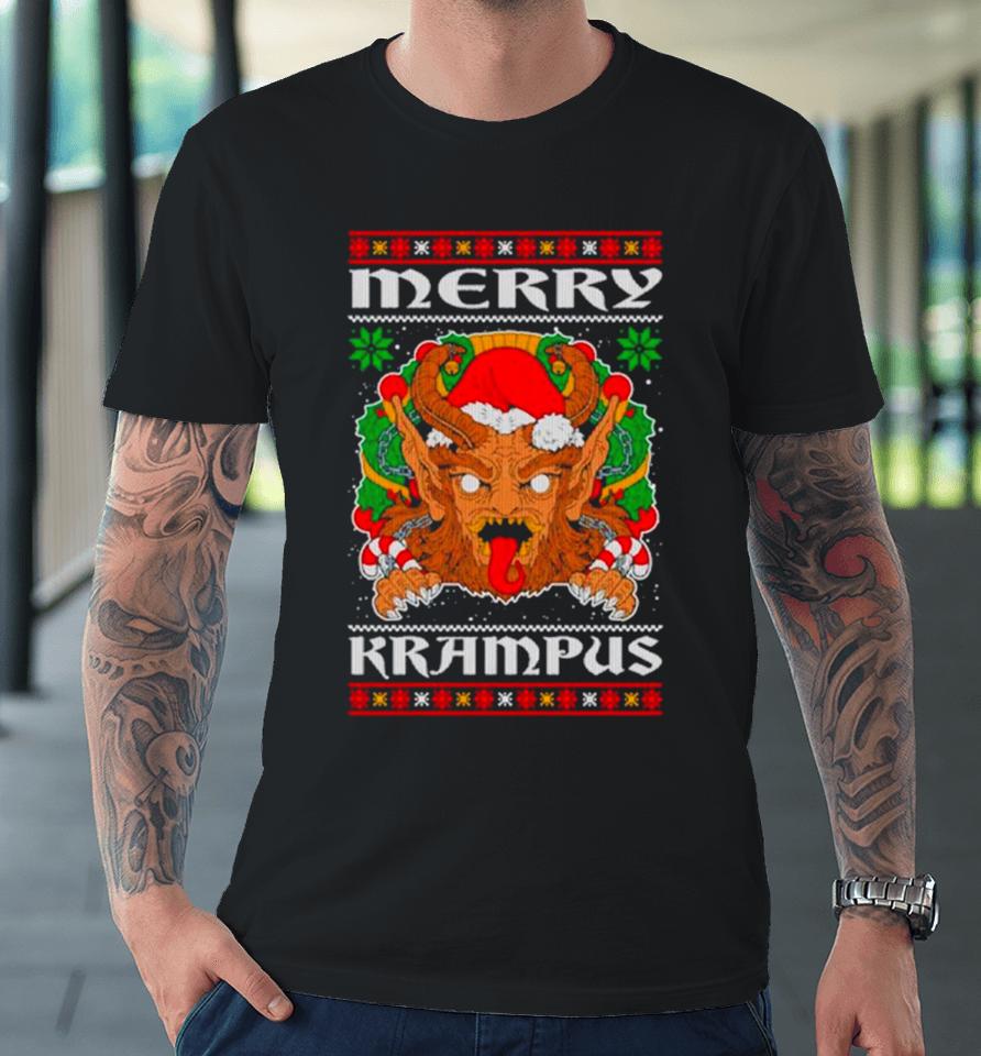 Merry Krampus Santa Folklore Figure Horror Ugly Christmas Premium T-Shirt