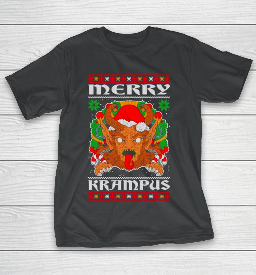 Merry Krampus Santa Folklore Figure Horror Ugly Christmas T-Shirt