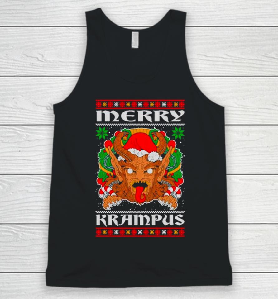 Merry Krampus Santa Folklore Figure Horror Ugly Christmas Unisex Tank Top