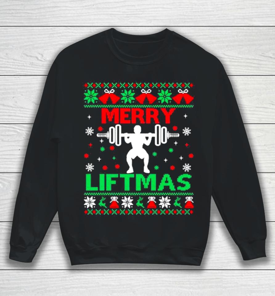 Merry Liftmas Fitness Ugly Christmas Workout Gym Sweatshirt