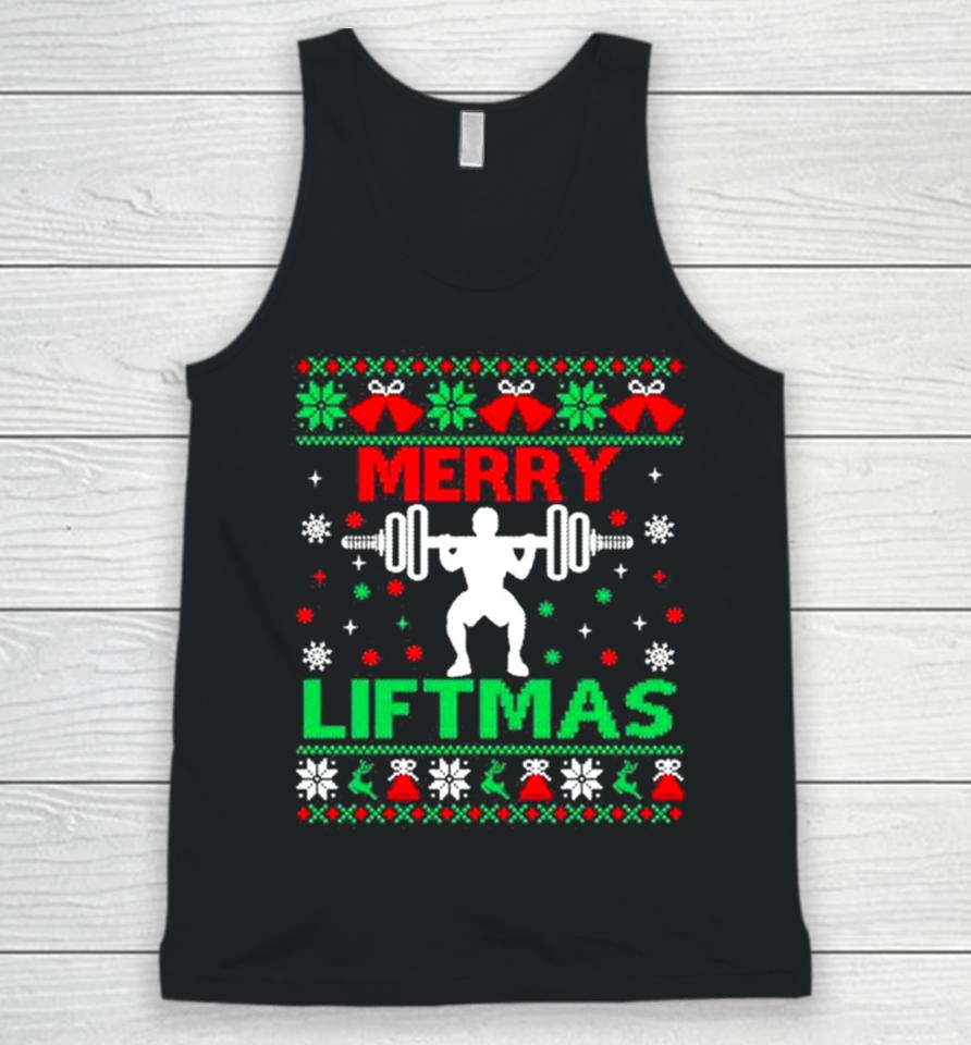 Merry Liftmas Fitness Ugly Christmas Workout Gym Unisex Tank Top