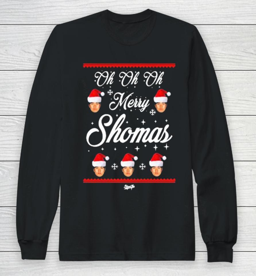Merry Shomas Shohei Ohtani Santa Ugly Christmas Sweater 2023 Long Sleeve T-Shirt