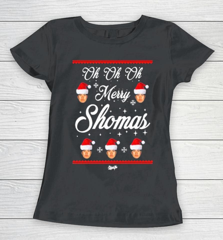 Merry Shomas Shohei Ohtani Santa Ugly Christmas Sweater 2023 Women T-Shirt